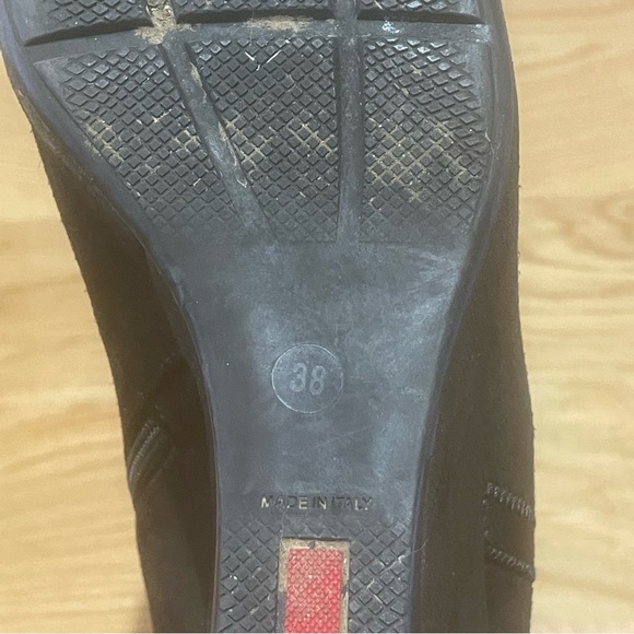 Prada Sport Brown Suede Ankle Sock Wedge Boots - Size 8 - Picture 12 of 16